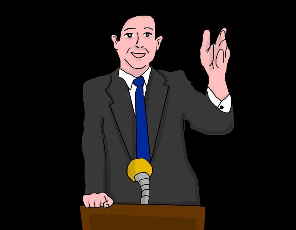 Alternative Image of a man telling about targeting audience